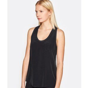 Joie Alicia Silk Sheer Top in Black